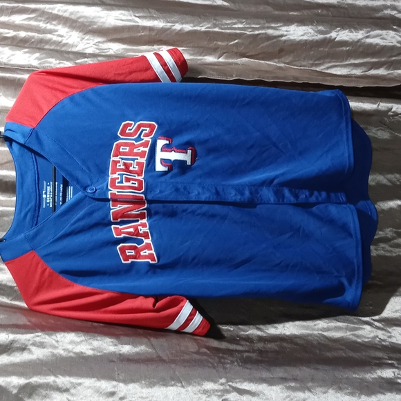 Rangers T Jersey Button down - Picture 1 of 4